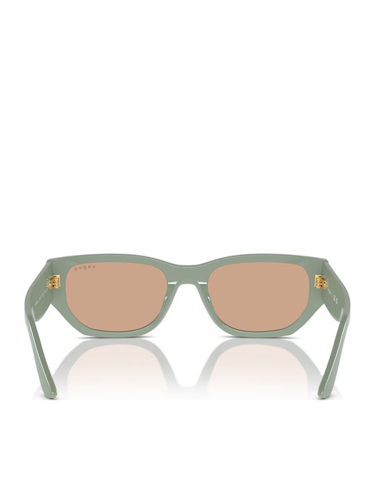 Vogue Women's Sunglasses with Green Plastic Frame and Brown Lens VO5586S 3161/3