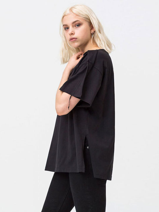 Cheap Monday Damen Bluse Kurzärmelig Black