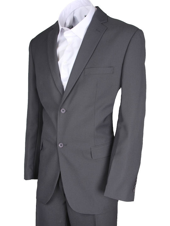 Winter Men's Groom's Suit with Regular Fit Grey