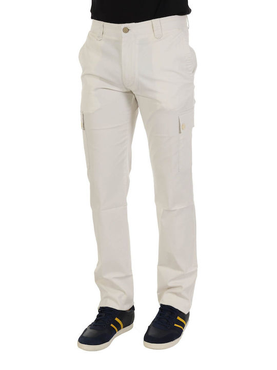 CC Collection Corneliani Pantaloni pentru bărbați Cargo Elastice white