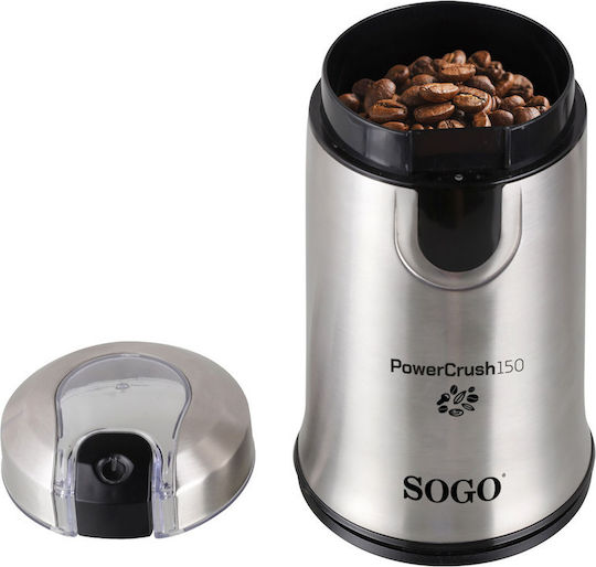 Sogo Electric Coffee Grinder 150W for 50gr Beans Silver