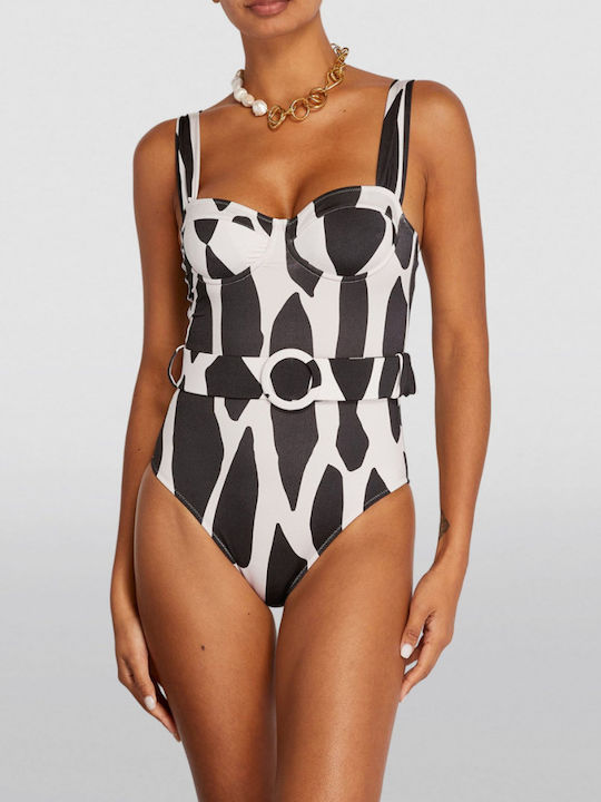 Chicret One-Piece Swimsuit Colour contrast