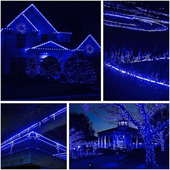 Țeavă luminată 2400 Becuri 220V Roșu cu Programe 100m IP65