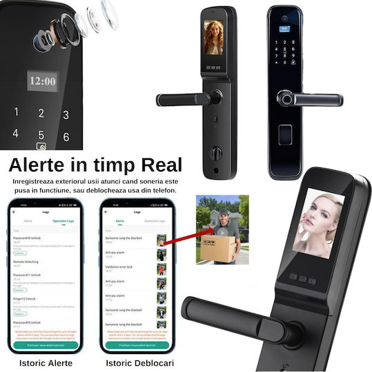 Electronic Lock in color Black with Connectivity Wi-Fi