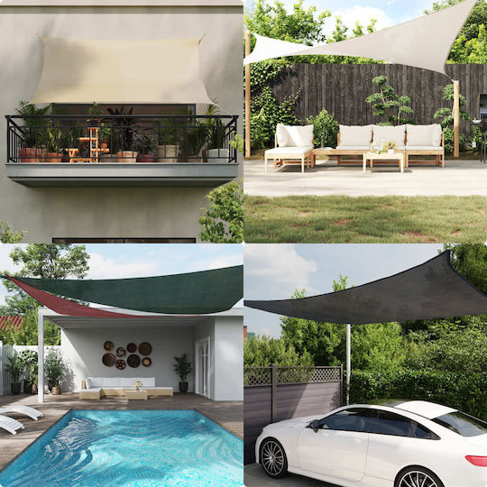 vidaXL Rectangular Shade Sail Beige 4x6m 160gr/m²
