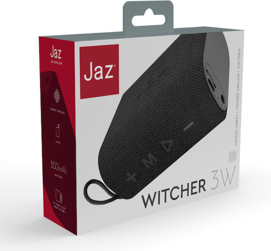SBS Jaz Witcher 3 Bluetooth Speaker 3W with Battery Life up to 3 hours Black