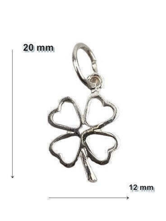 925 Silver Pendant Jolie Silver Clover Outline Model 20 X 12 Mm 0.7 G