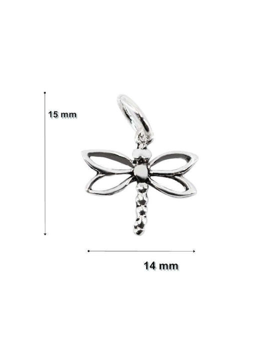 925 Silver Pendant Jolie Silver Dragonfly Model No Closure No Stones 15 X 14 Mm 0.6 G