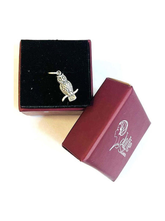 Pendant Jolie Silver Sterling Silver 925 Owl on Branch Design 1.5 G 2 x 1 cm