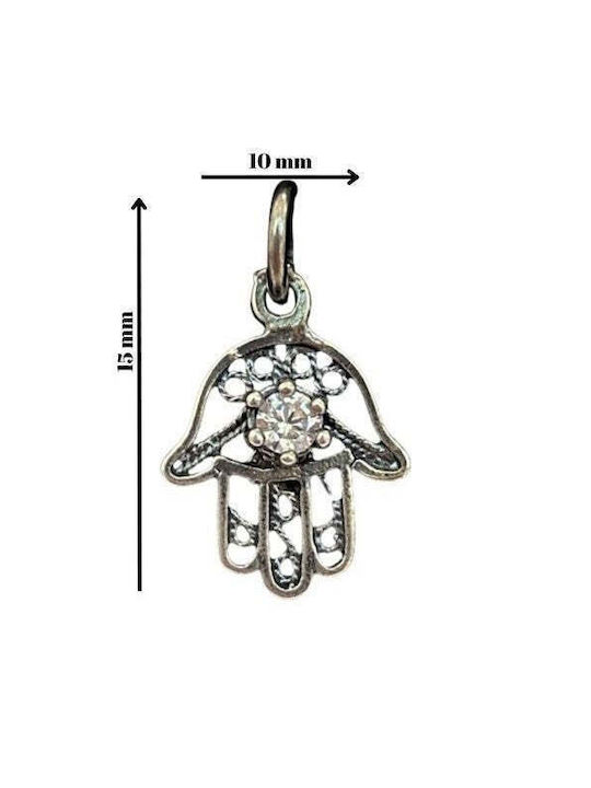Pandantiv Jolie Argint Sterling 925 Hamza Design Filigran 0.9 G 15x10 Mm