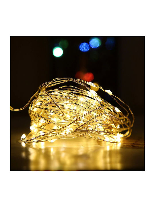 50 Λαμπάκια LED 5μ. Θερμό Λευκό USB σε Σειρά