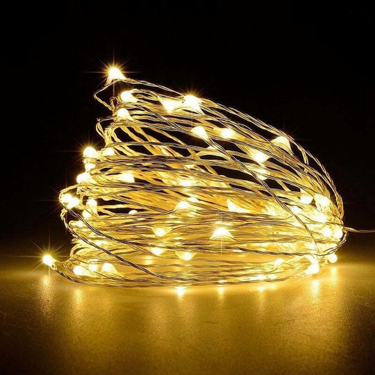 50 Λαμπάκια LED 5μ. Θερμό Λευκό USB σε Σειρά