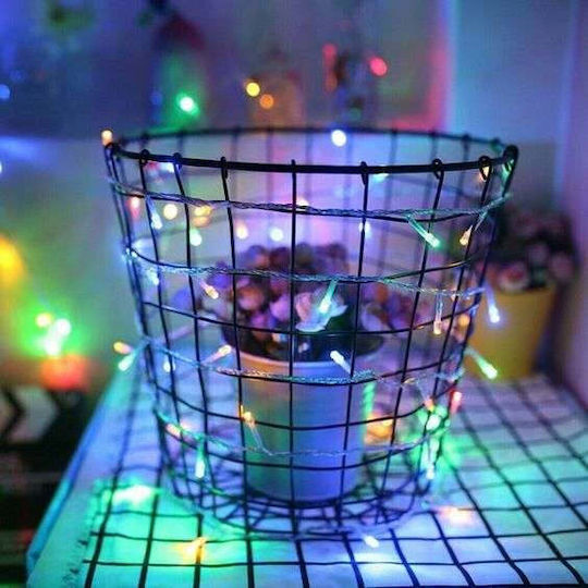 10 Λαμπάκια LED 1μ. Πολύχρωμα Μπαταρίας σε Σειρά