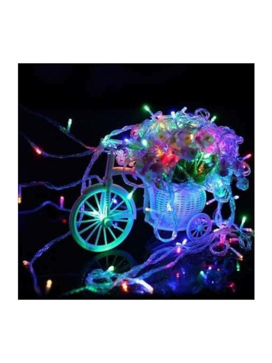 10 Λαμπάκια LED 1μ. Πολύχρωμα Μπαταρίας σε Σειρά