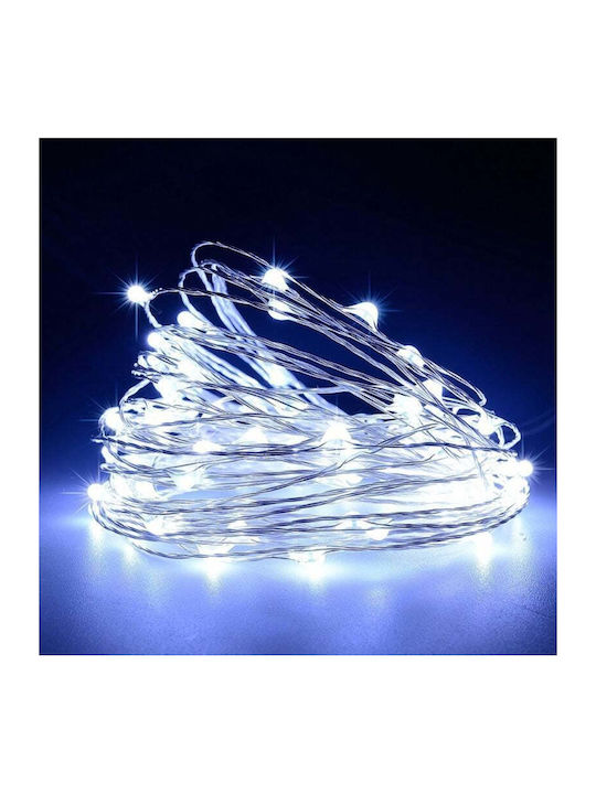 100 Lights LED 10m. White USB in String 1pcs