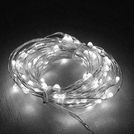 100 Lichterketten LED 10m. Weiße USB in Zeichenfolge 1Stück