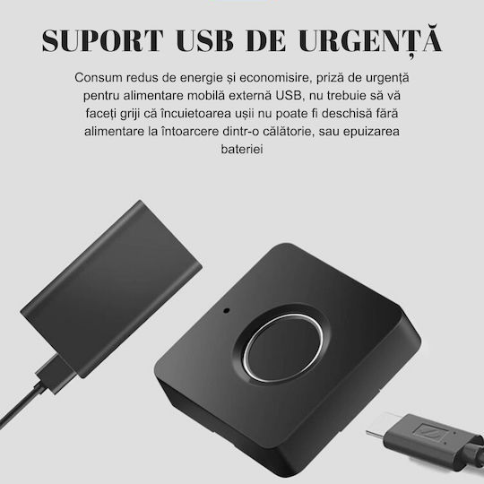 Lacăt Electronic în culoare Negru cu Conectivitate Bluetooth