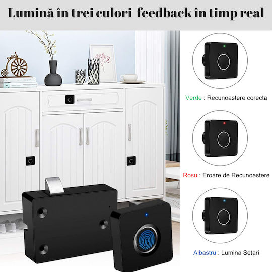 Lacăt Electronic în culoare Negru cu Conectivitate Bluetooth