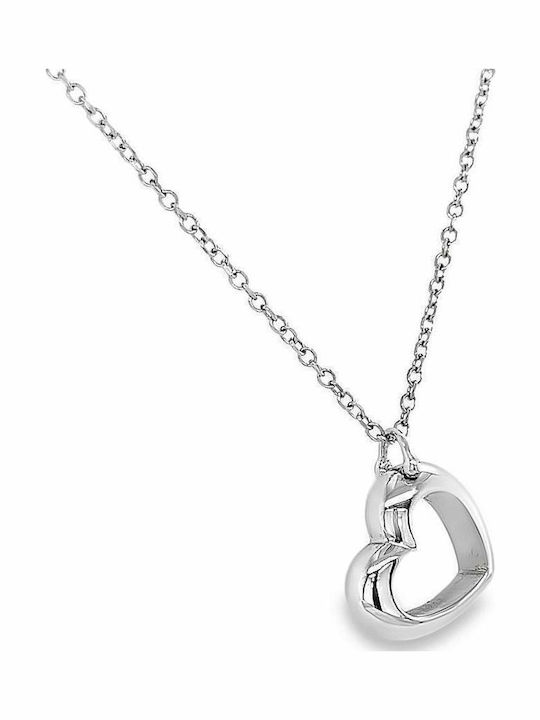 Xryseio Heart Charm in 18k White Gold