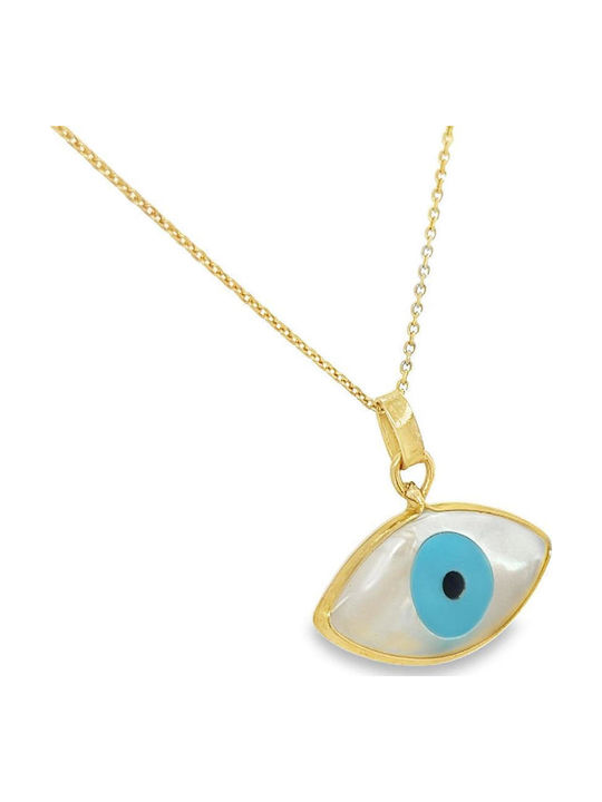 Xryseio Charm Ochi Protector Din Aur Galben 14 Carate