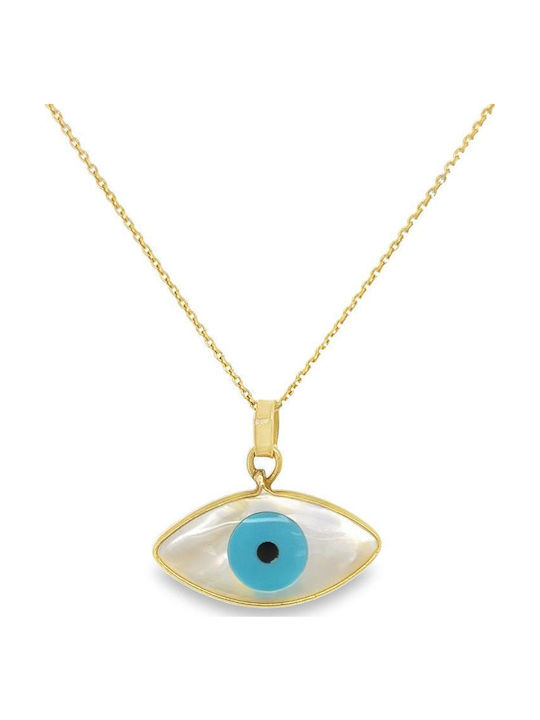 Xryseio Charm Ochi Protector Din Aur Galben 14 Carate