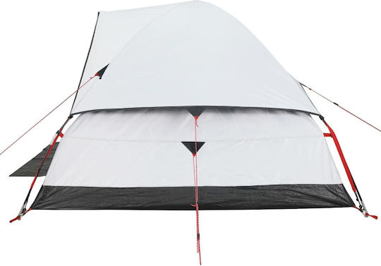 vidaXL Campingzelt Igloo Weiß mit Doppeltuch für 4 Personen 274x213x150cm