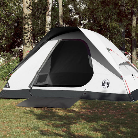 vidaXL Campingzelt Igloo Weiß mit Doppeltuch für 4 Personen 274x213x150cm