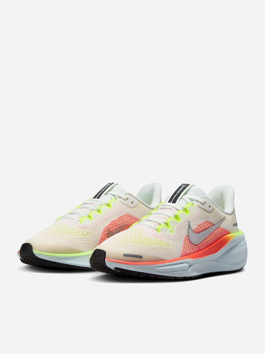 Pegasus Air Zoom Pegasus 41 Kinder Sportschuhe Laufen mit Schnürsenkeln Beige