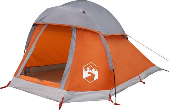 vidaXL Camping Tent Igloo Gray for 1 Person 244x122x91cm