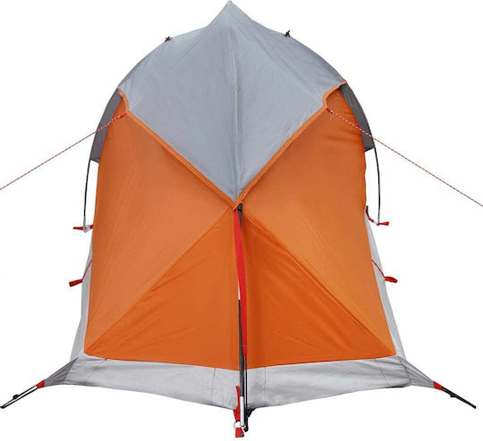vidaXL Camping Tent Igloo Gray for 1 Person 244x122x91cm