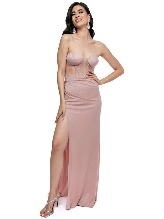 Seductive Corset Side Slit Dress