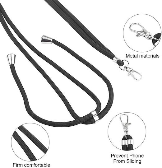 Universal Lanyard Nackenriemen für Handys Schwarz