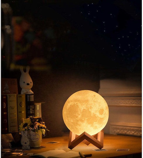 Διακοσμητικό Φωτιστικό LED Θερμό Λευκό Moon Light 10x10εκ.