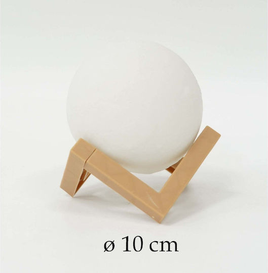 Διακοσμητικό Φωτιστικό LED Θερμό Λευκό Moon Light 10x10εκ.