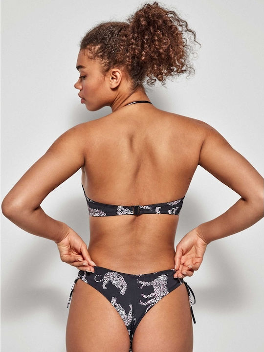 Bikini Inferioare Slip cu Dantelă Negru