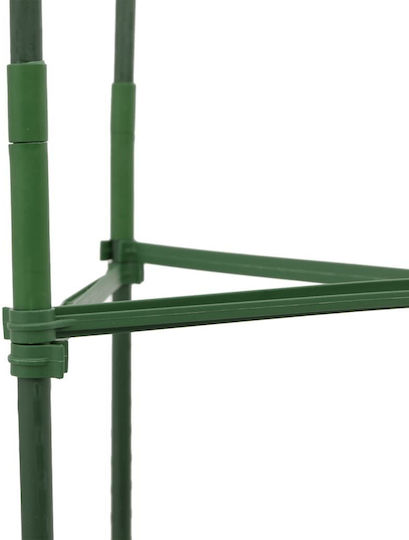 vidaXL Plant Support Rods 116cm from Steel with Plastic Coating Set of 2pcs