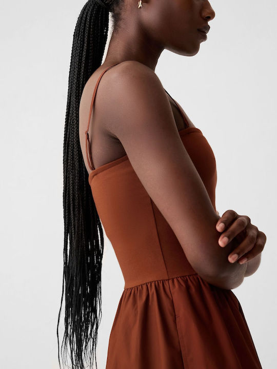 Summer Midi Dress Smoked Paprika Brown