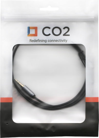 USB 2.0 Cable USB-C male - 3.5mm Γκρι 1m CO2-0013
