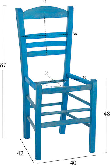 HomeMarkt Jhett Παρελκόμενο Βάσης Μπλε 40x42x87cm
