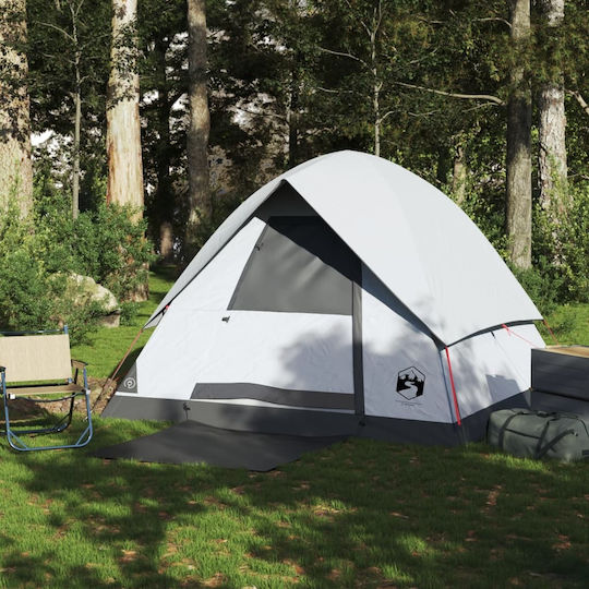 vidaXL Camping Tent Igloo White for 4 People 215x213x149cm