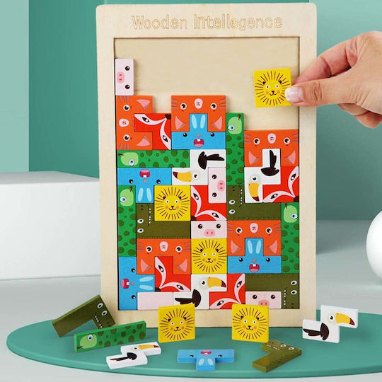 Ξύλινο Παιδικό Puzzle Σφηνώματα 40pcs