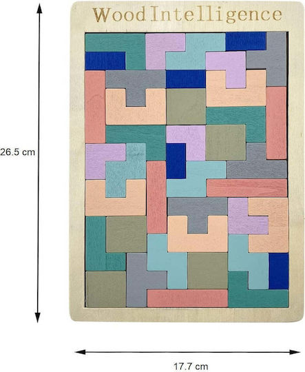 Lemnos Puzzle pentru Copii cu Îmbinări 40buc