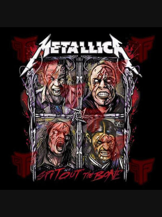 Hanorac pentru adulți Takeposition Metallica Spit Out Bone Negru 332-7542b-02