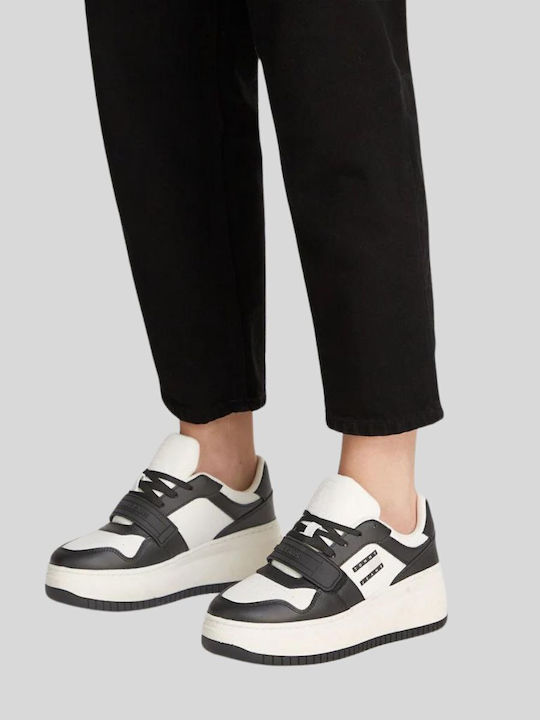 Tommy Hilfiger Tjw Retro Basket De damă Flatforms Adidași NEGRU