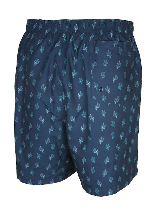 Sabart Men's Swimwear Bermuda Blue with Patterns