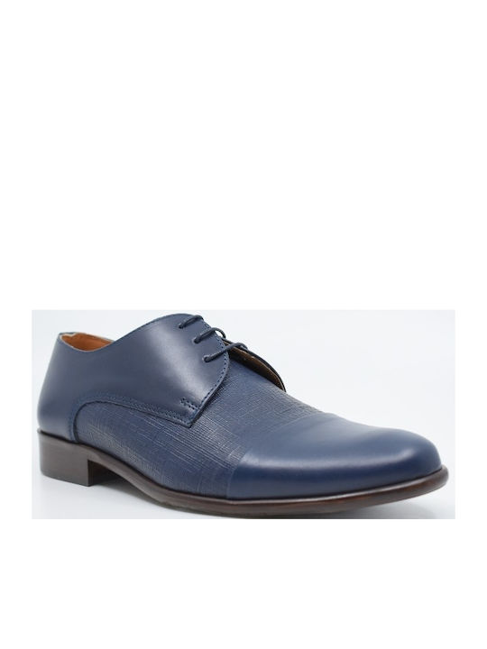 Il Mio Collection Men's Leather Dress Shoes Blue