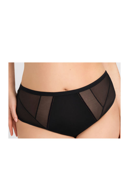 Gorsenia Cotton High-waisted Women's Slip Seamless Black