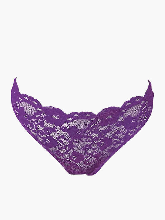 Дамско Прашка с дантела Purple
