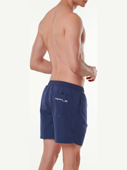 Apple Men's Swim Shorts Short Solid Color Plus Sizes Blue