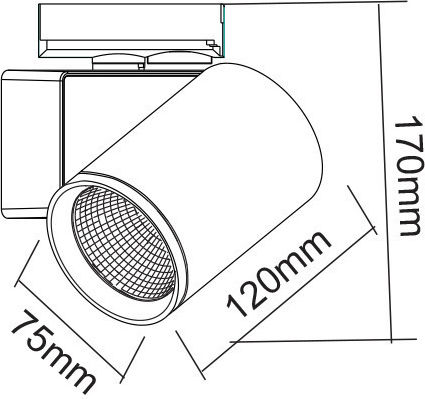 Aca Lisor Single LED Warm White Spot in Gray Color Aca Lisor Single LED Warm White Spot in Gray Color
